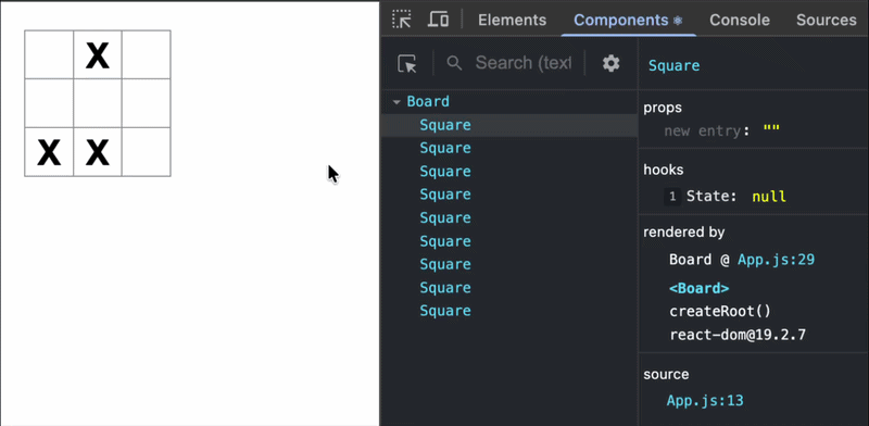 inspecting with devtools